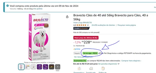 Imagem na descrição da promoção