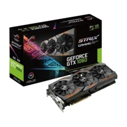 Placa De Vídeo GeForce GTX 1060 Rog Strix Oc - R$1329