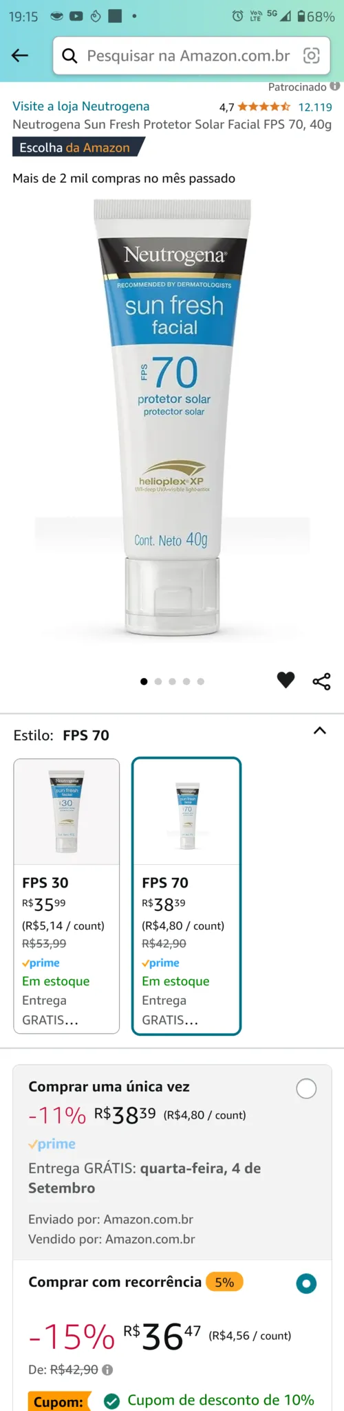 Imagem na descrição da promoção