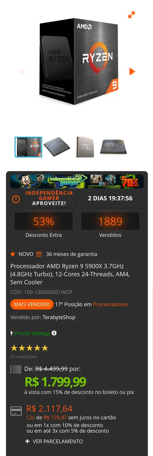 Imagem na descrição da promoção