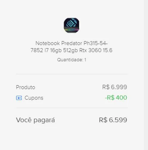 Imagem na descrição da promoção