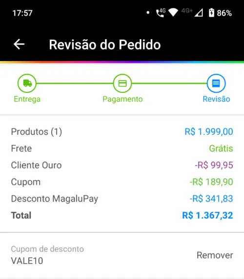 Imagem na descrição da promoção