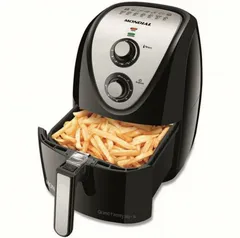 Air Fryer Mondial AFN-50 Grand Family Inox 5L -. Preta 110V | R$405