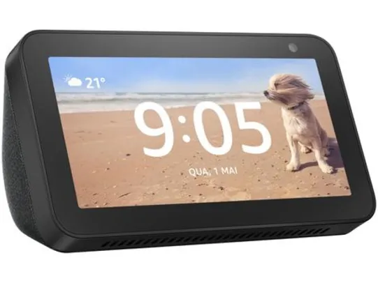 Smart Speaker Echo Show 5" 3ºG Preto ou Branco | R$378