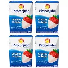 Creme de Leite Piracanjuba - 200 g - 4 Unidades (3,10 un)