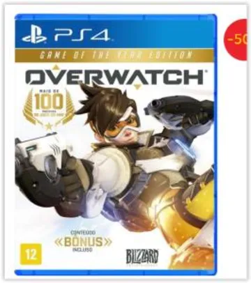 Jogo Overwatch: Game Of The Year Edition - PS4 por R$ 50