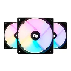 Kit Ventoinhas Pichau Gaming Feather X RGB 3x120mm, PG-FX120-RGB