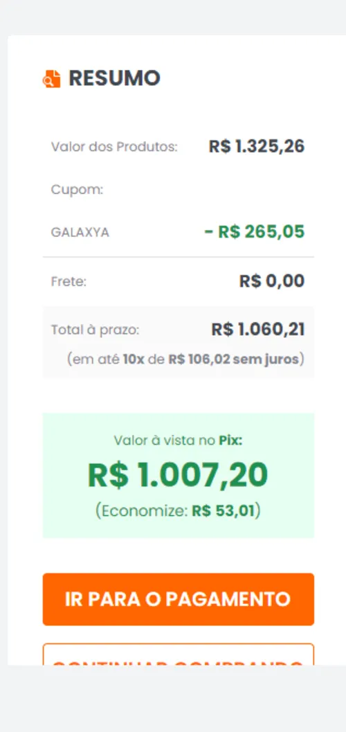 Imagem na descrição da promoção