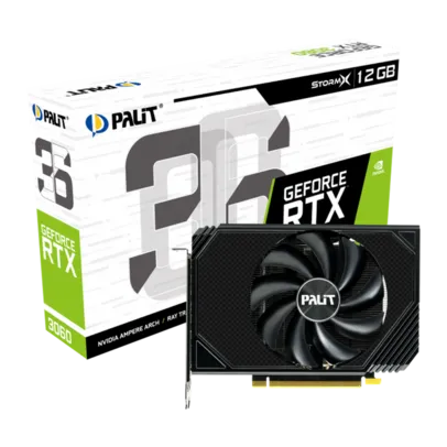 Placa de Vídeo Palit NVIDIA GeForce RTX 3060 StormX, LHR, 12GB, GDDR6, DLSS, Ray Tracing