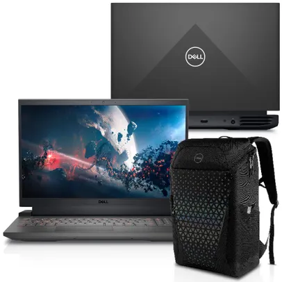 [AME R$4890] Kit Notebook Gamer Dell G15 15.6 Ryzen 5 6600H 8GB 256GB ssd rtx 3050 Win 11 + Mochila