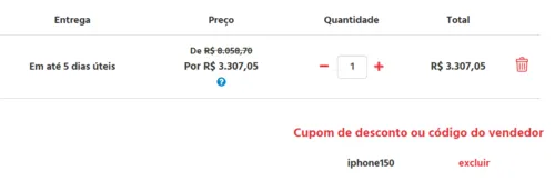 Imagem na descrição da promoção