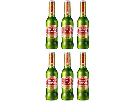 Cerveja Stella Artois Sem Glúten Puro Malte - Lager 6 Un.