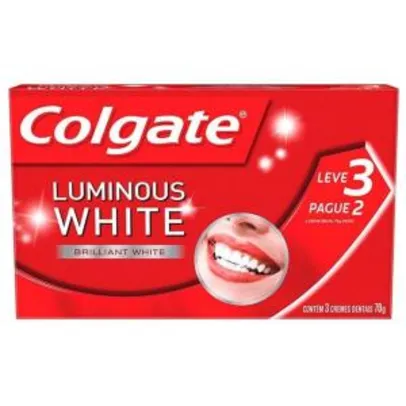 [Prime] Creme Dental Colgate Luminous White Brilliant Mint 70g Leve 3 Pague 2
