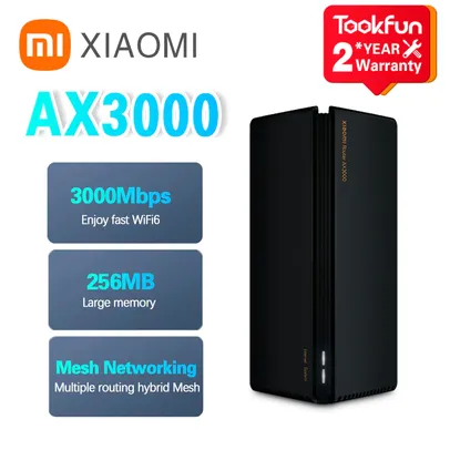 Roteador Xiaomi AX3000, 3000 Mbps, Wifi 6 