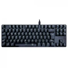 Teclado Mecânico Gamer T-Dagger Bora Single, LED White, Switch Blue | R$172