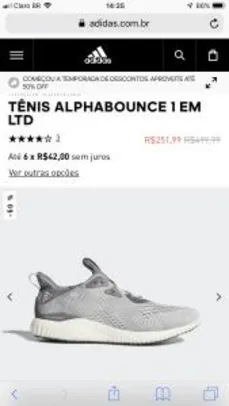 [Adidas] Tênis Alphabounce 1 em LTD - R$202