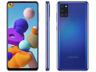 Smartphone Samsung Galaxy A21S 64GB 4G 4GB RAM Tela 6,5" Azul