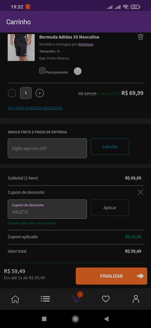 Imagem na descrição da promoção