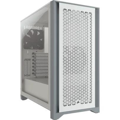 Gabinete Corsair 4000D Airflow, branco, vidro temperado, CC-9011201-WW