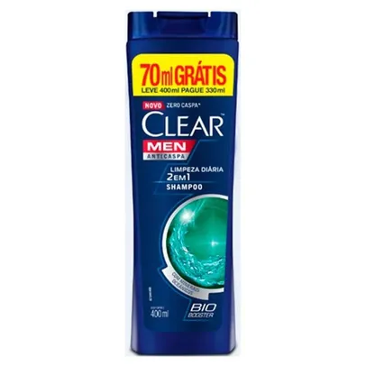 [SELECIONADOS - APP] 5 unidades Shampoo Clear Anti-Caspa Limpeza Diária 400ml | R$ 50