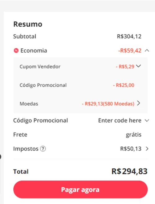 Imagem na descrição da promoção