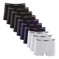 Kit 10 Cuecas Boxer Masculina Cueca Box Algodão Cotton Mash 