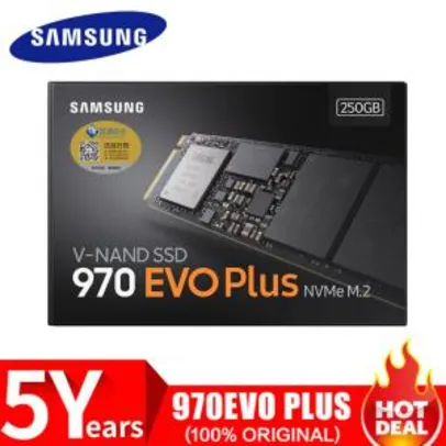 SSD Samsung 970 EVO Plus M.2 2280 nvme de 250GB | R$450
