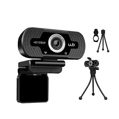 [PRIME] Webcam USB Full HD 1080P Microfone WB Ângulo 110° + Tripé | R$199