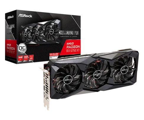 Placa de Vídeo Asrock AMD Radeon RX 6750 XT Challenger Pro 12GB OC, GDDR6, FSR, Ray Tracing