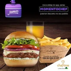 R$ 15 de desconto em compras acima de R$ 30 no James Delivery