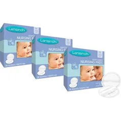 3 Absorventes Descartáveis para os Seios Lansinoh - 108 Unidades - R$88