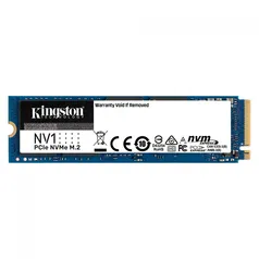 SSD Kingston NV1, 250GB, M.2 NVMe, 2280, Leitura 2100MBs e Gravação 1700MBs, SNVS/250G