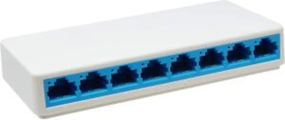 Switch de mesa 8 portas 10/100mbps ms108, tp link, branco