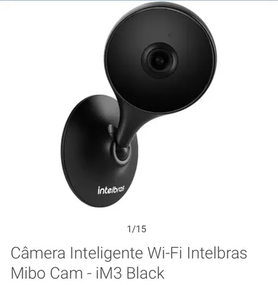 Câmera Inteligente Wi-Fi Intelbras Mibo Cam - iM3 Black