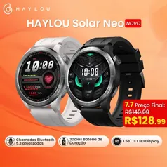 Smartwatch Haylou Solar Neo Relógio Esportivo 1.53" HD Bluetooth 5.3 À Prova D'água IP68 