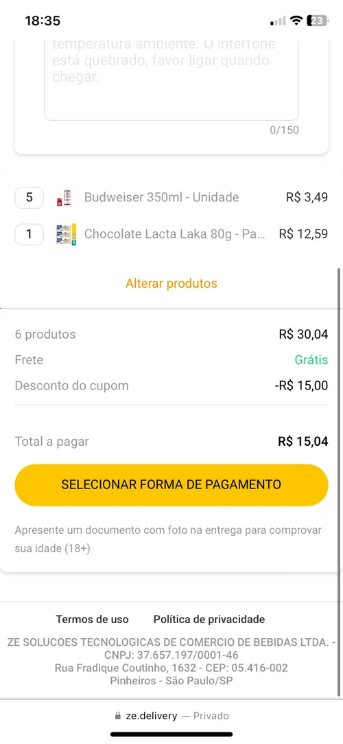 Imagen na descrição da promoção