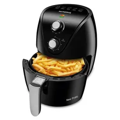 (AME 185)Fritadeira Elétrica sem Óleo Air Fryer Mondial AF-31 New Pratic 3,5L Preta com Timer