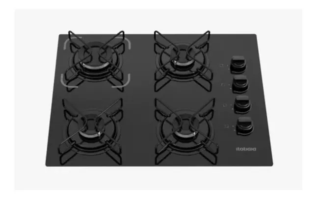 Fogão cooktop gás Itatiaia NG 4 bocas preto 127V/220V