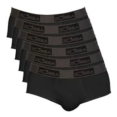 [PRIME] Kit 6 Cuecas Slip Comfort, Zorba, Masculino | R$79