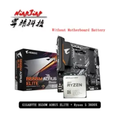 KIT processador Ryzen 5 3600 + B550M AORUS ELITE | R$1416