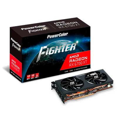 Placa de Vídeo PowerColor Fighter AMD Radeon RX 6700XT, 16Gbps,12GB GDDR6 | R$ 5700
