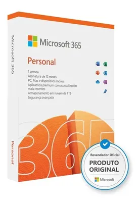 Microsoft Office 365 Personal + 1tb de armazenamento na nuvem