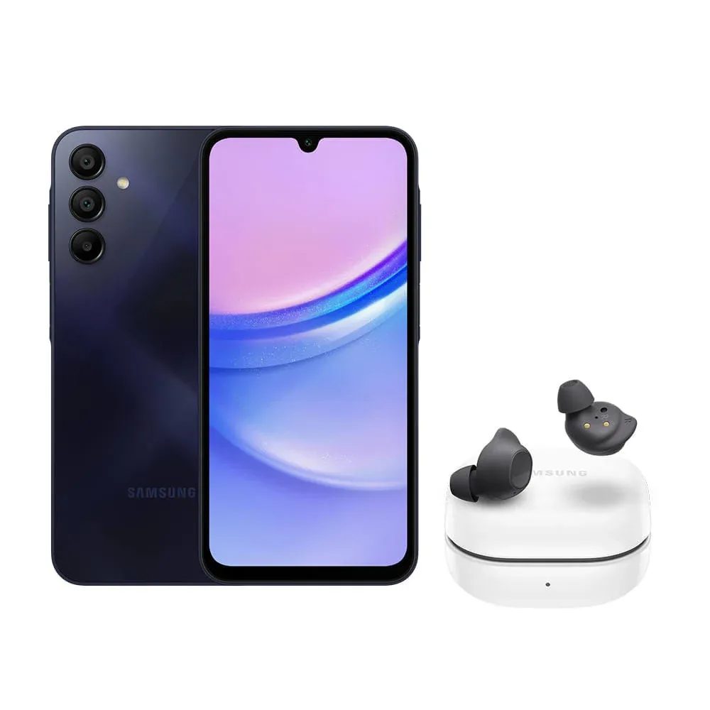 Imagem do produto A15 5G (256GB) - Azul Escuro + Galaxy Buds Fe - Grafite