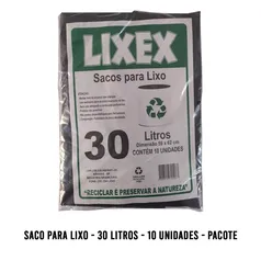 Saco para Lixo - 100 , 50 , 30 , 15 Litros - Pacote