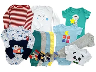 Kit 16 Peças Body Bebê Roupinha de Nenê Maternidade Roupa De Bebê Infantil Personalizado Body Manga 