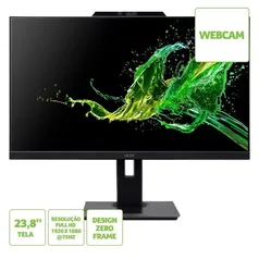 Monitor Acer 23,8 B247Y Webcam Fhd 75Hz Ips 4Ms