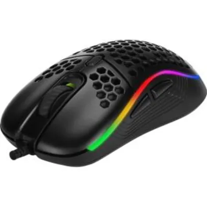 Mouse Gamer Marvo Scorpion M518, 8 Botões 4800 DPI Rainbow, Black | R$92