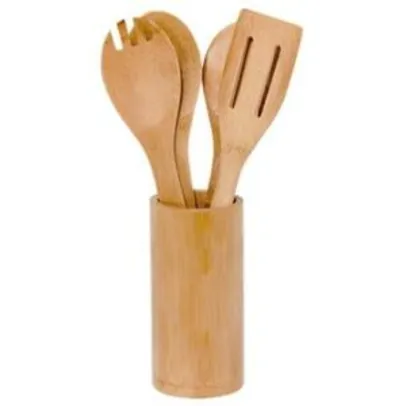 Kit de Utensílios de Bambu 5 peças Ecokitchen - Mimo Style | R$ 25