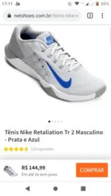 Tênis Nike Retaliation Tr 2 Masculino - Prata e Azul