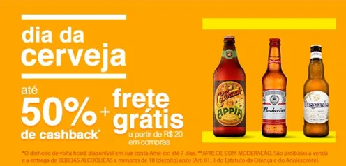 Cervejas com até 50% de cashback